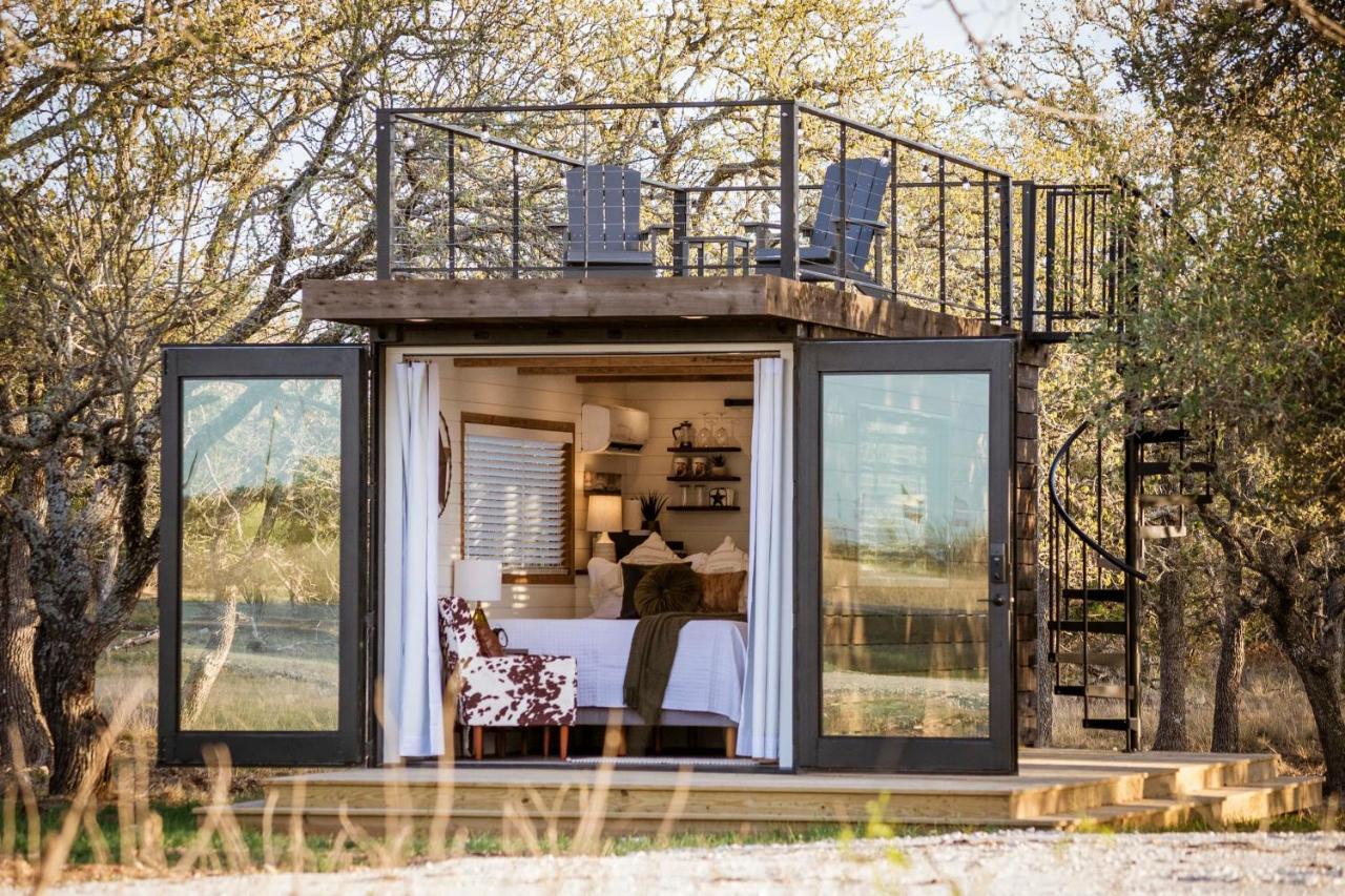 New The Lone Star Shipping Container Villa Fredericksburg Buitenkant foto